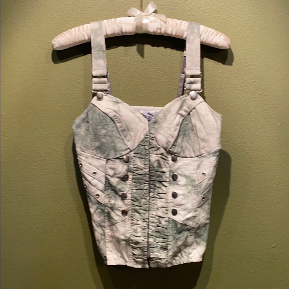 Grey tie dye top